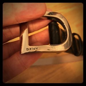 Dkny Black leather belt